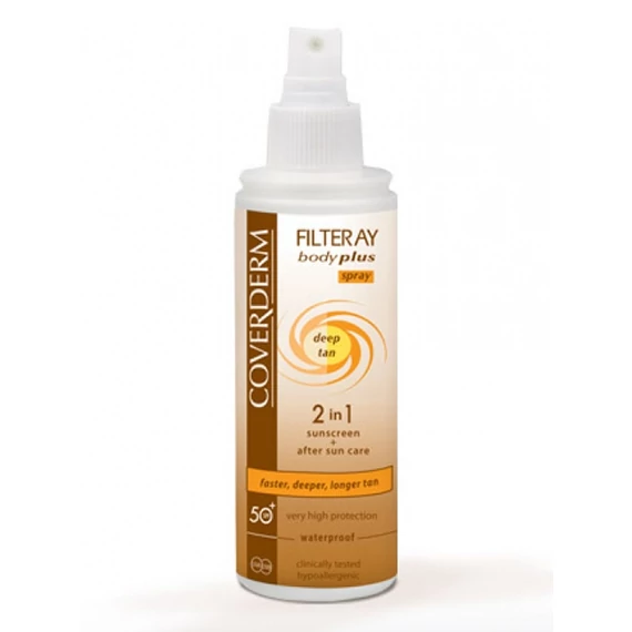 Coverderm Filteray Body Plus SPF 50+ deep tan spray